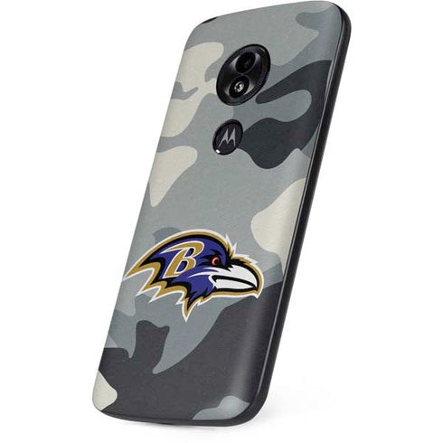 NFL Baltimore Ravens Camo Moto E5 Play Skin